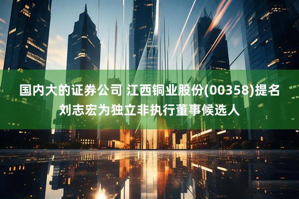 国内大的证券公司 江西铜业股份(00358)提名刘志宏为独立非执行董事候选人